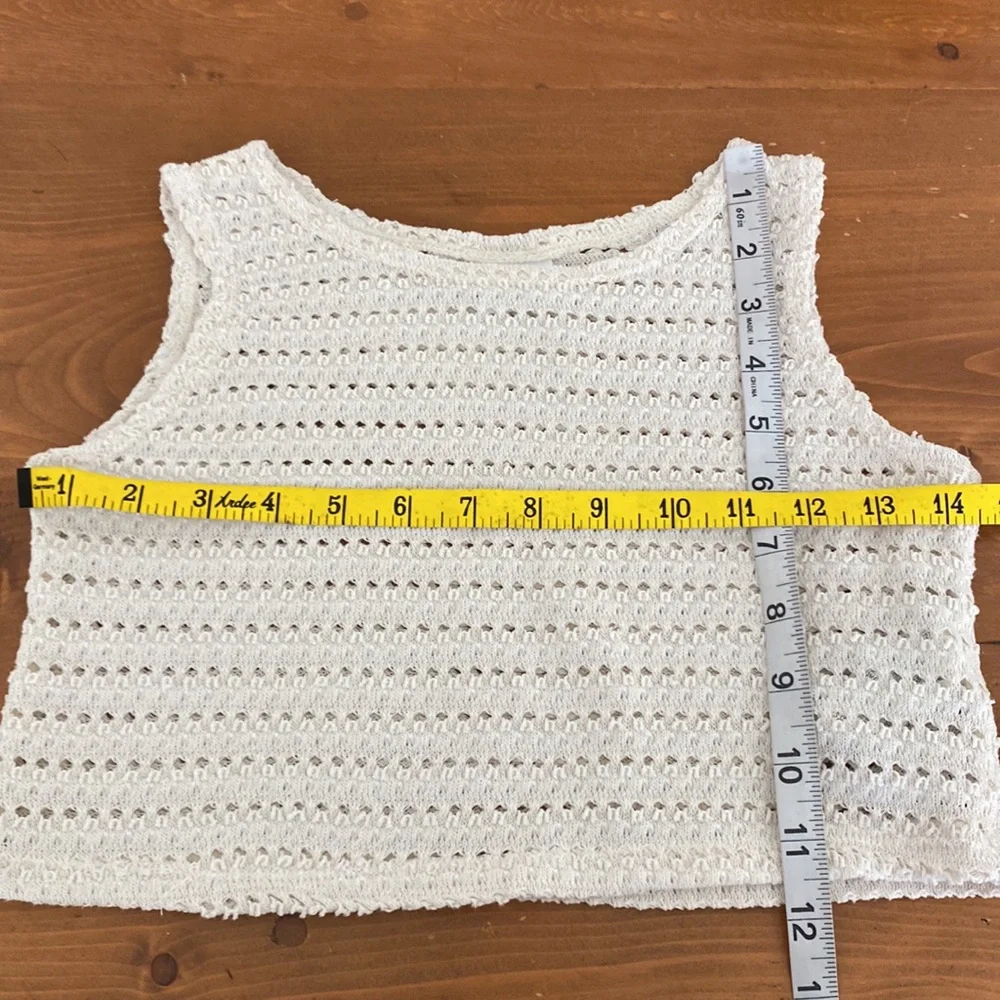 Zara Cream Knit Crop Tank Top - Picture 5 of 5